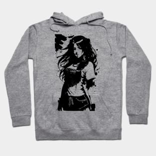 Kawaii Anime Girl Wearing Tshirt 02 Hoodie